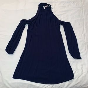 Charlotte Russe Navy Off the Shoulder Dress